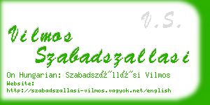 vilmos szabadszallasi business card